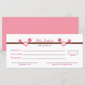 Roze Sakura Cadeaubon Template (Voorkant / Achterkant)