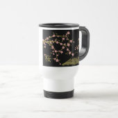 Roze Sakura Gold Black Japans scherm Reisbeker (Voorkant rechts)