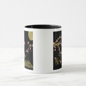 Roze Sakura Gold Black Mok Japans scherm (Midden)