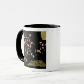 Roze Sakura Gold Black Mok Japans scherm (Voorkant links)