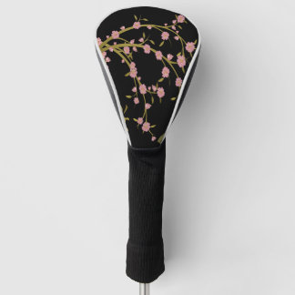 Roze Sakura Goud Zwarte Japanse Scherm Golfheadcover