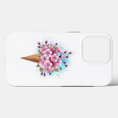 Roze Sakura Ice Cream Waffle Cone Case-Mate iPhone Case (Achterkant (horizontaal))
