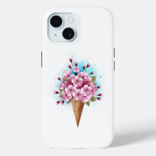 Roze Sakura Ice Cream Waffle Cone