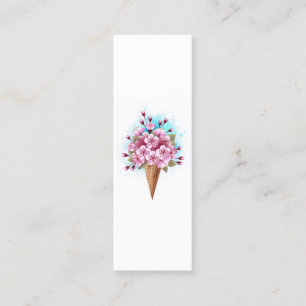 Roze Sakura Ice Cream Waffle Cone Contactkaartje
