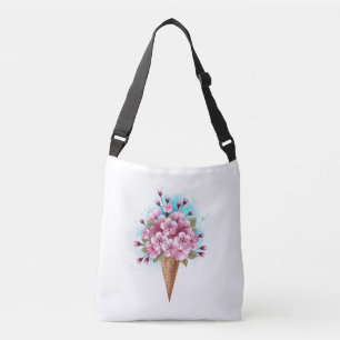 Roze Sakura Ice Cream Waffle Cone Crossbody Tas