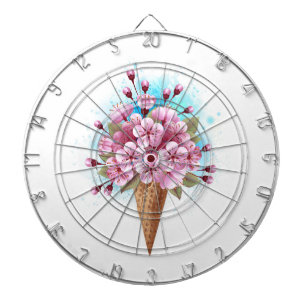 Roze Sakura Ice Cream Waffle Cone Dartbord