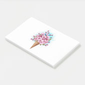 Roze Sakura Ice Cream Waffle Cone Post-it® Notes (Schuin)