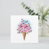 Roze Sakura Ice Cream Waffle Cone Programma (Staand voorkant)
