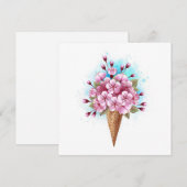 Roze Sakura Ice Cream Waffle Cone Programma (Voorkant / Achterkant)