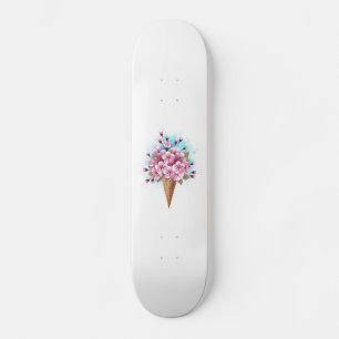 Roze Sakura Ice Cream Waffle Cone Skateboard