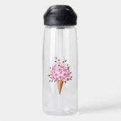 Roze Sakura Ice Cream Waffle Cone Waterfles (Achterkant)