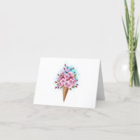 Roze Sakura Ijs Wafel Kegel