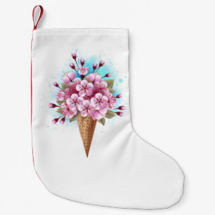 Roze Sakura Ijs Wafelhoorn Kleine Kerstsok