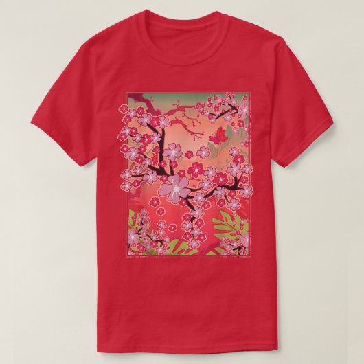 Roze Sakura Lover Japanse Cherry Bl T-shirt (Design voorkant)