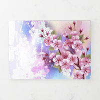 Roze Sakura op geschilderde achtergrond