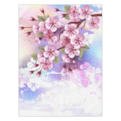 Roze Sakura op geschilderde achtergrond Tafelkleed (Voorkant)