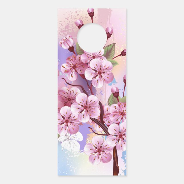 Roze Sakura op het schilderen Achtergrond (Voorkant)