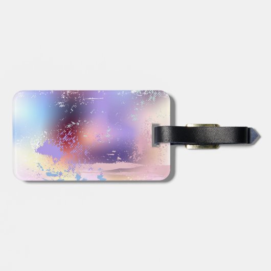 Roze Sakura op het schilderen Achtergrond Bagagelabel (Achterkant horizontaal)