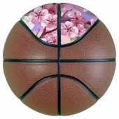 Roze Sakura op het schilderen Achtergrond Basketbal (Rechts)