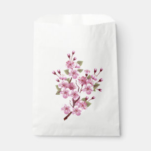 Roze Sakura op het schilderen Achtergrond Bedankzakje
