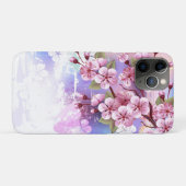 Roze Sakura op het schilderen Achtergrond Case-Mate iPhone Case (Achterkant (horizontaal))