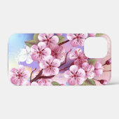 Roze Sakura op het schilderen Achtergrond Case-Mate iPhone Case (Achterkant (horizontaal))