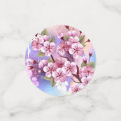Roze Sakura op het schilderen Achtergrond Confetti (Kleine voorkant)