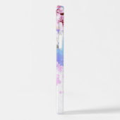 Roze Sakura op het schilderen Achtergrond iPhone Hoesje (Linkerkant)