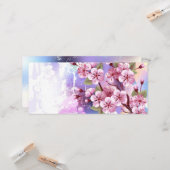 Roze Sakura op het schilderen Achtergrond Kaart (Voorkant / Achterkant in situ)