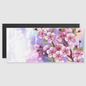 Roze Sakura op het schilderen Achtergrond Magnetische Uitnodiging (Voorkant / Achterkant)