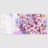 Roze Sakura op het schilderen Achtergrond Magnetische Uitnodiging (Voorkant)