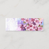 Roze Sakura op het schilderen Achtergrond Mini Visitekaartje (Voorkant)