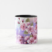 Roze Sakura op het schilderen Achtergrond Mok (Midden)