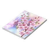Roze Sakura op het schilderen Achtergrond Notitieblok (Gedraaid)