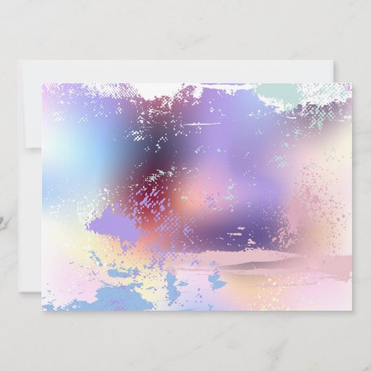 Roze Sakura op het schilderen Achtergrond Save The Date (Achterkant)