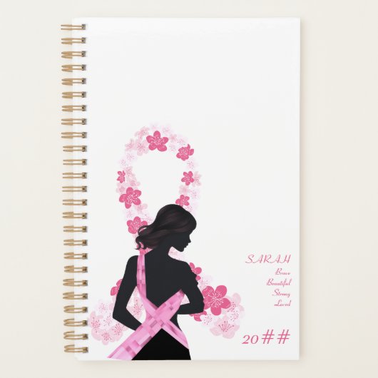 Roze Sakura Vrienden Ondersteuning Borstkanker Ove Planner (Voorkant)