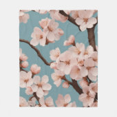 Roze sakurbloemen fleece deken (Voorkant)