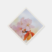 Roze sakurbloemen servet (Hoek)