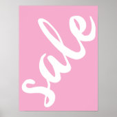 Roze Sale Sign, 18x24 Spring Summer Season Sale Poster (Voorkant)