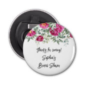 Roze Salie Bloemen Bloemen Bloemen Douche Favoriet Button Flesopener (Voorkant)