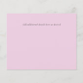 Roze Salie Bloemige Trouw 'Save the Dates' (Achterkant)