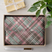 Roze, Salie & Chocolade Plaid Tissuepapier (Geschenk)