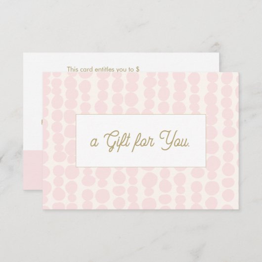 Roze Salon Spa Cadeaubon (Voorkant / Achterkant)