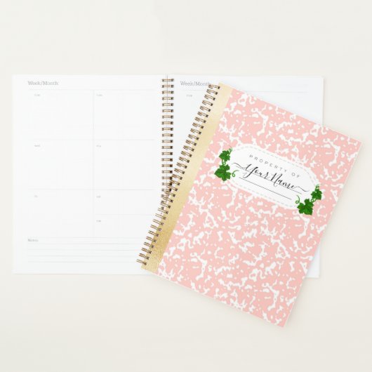 Roze samenstelling planner (Display)