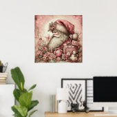 Roze  Santa Poster (Thuiskantoor)