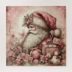 Roze Santa Puzzel Legpuzzel