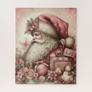 Roze Santa Puzzel Legpuzzel