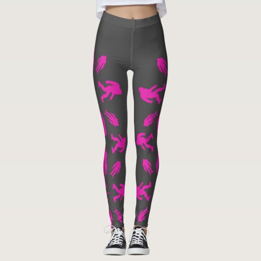 Roze Sasquatch-Leggings Leggings (Voorkant)
