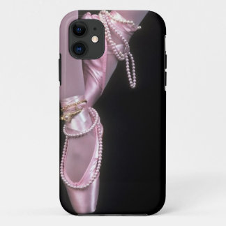 roze satijn ballet toe - schoenen iPhone 11 hoesje