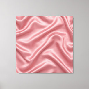 Roze Satijnen Golf Canvas Print - Roze Zijde Gl